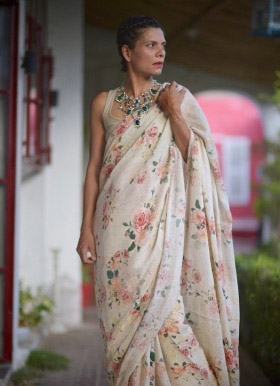floral print saree designs,saree designs,saree for summers,fashion tips for summers