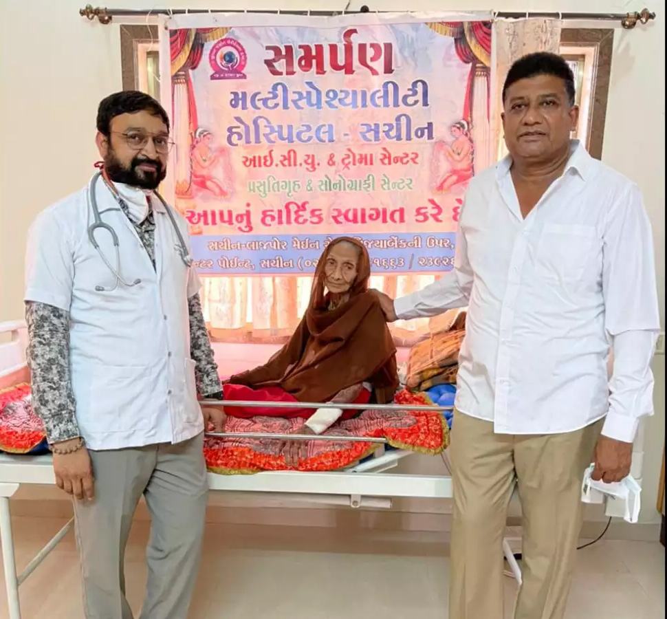 gujarat,coronavirus,surat,105 old lady beat corona,hindi news