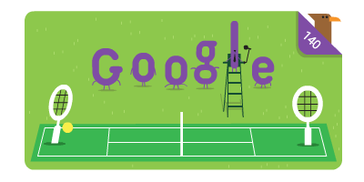 google doodle,wimbledon tournament,40th anniversary of wimbledon tournament,tennis tournament