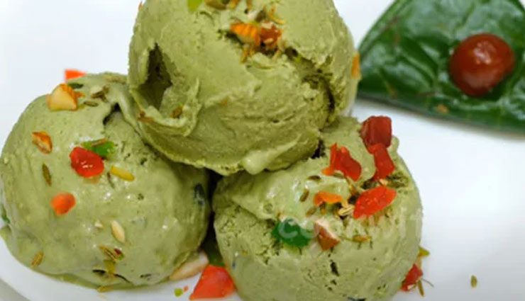 paan icecream,paan icecream recipe,betel leaf,delicious paan icecream,ingredients,method,suggestion,recipe in hindi