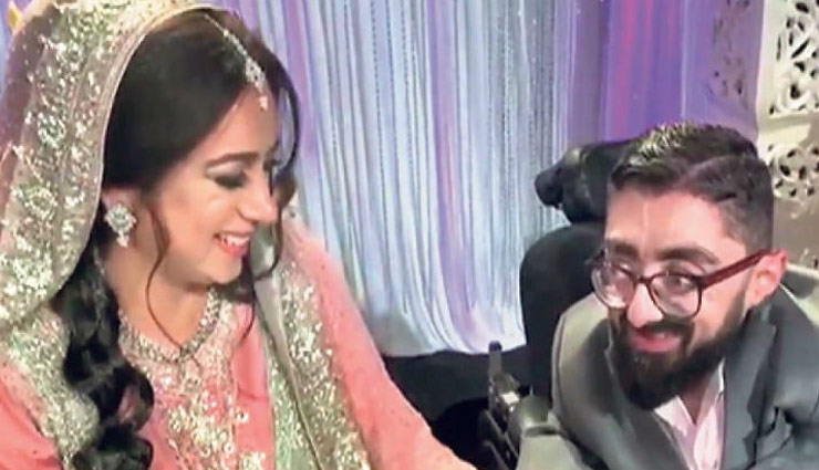 2 फीट के चिश्ती को मिली 6 फीट लंबी दुल्हन, शादी  में  शामिल हुए 13 देश के लोग