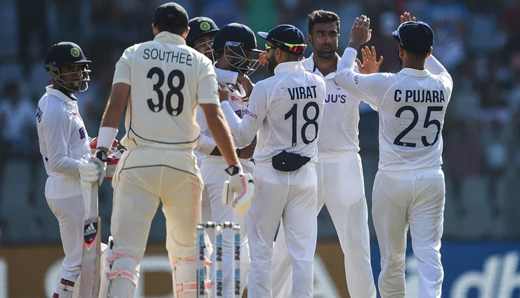 मुंबई टेस्ट : टीम इंडिया ने दूसरे दिन ही तय कर ली जीत! न्यूजीलैंड के नाम दर्ज हुए ये शर्मनाक रिकॉर्ड
