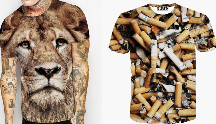 पुरुषो के लिए ट्रेंड में आये ये 5 लेटेस्ट टी शर्ट ट्रेंड्स t shirts trends for men,latest printed t shirts for men,men printed t shirts,slogan printed,god pic printed,3 d prints,self print t shirts,flower print shirts