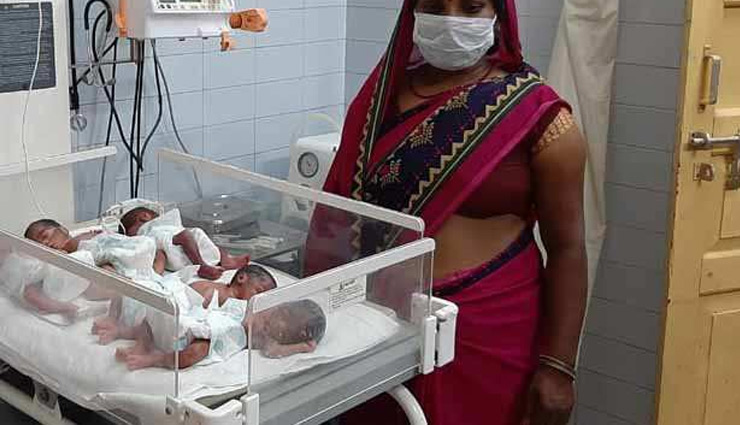 normal delivery of five babies,mother gives birth to five babies,chc barabanki,weird news