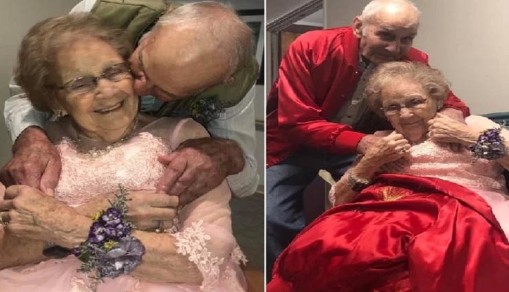 weird news,weird incident,incident shows love,america news,72nd marriage anniversary,wife dressed as a bride