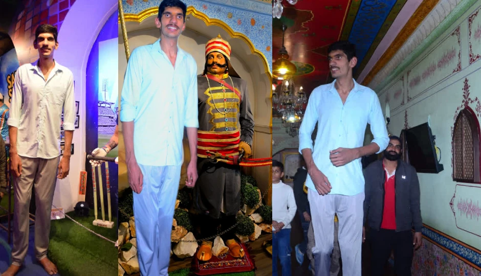 8.2 फीट लंबे करण सिंह पहुंचे जयपुर वैक्स म्यूजियम, लोगों में उमड़ी सेल्फी लेने की होड़