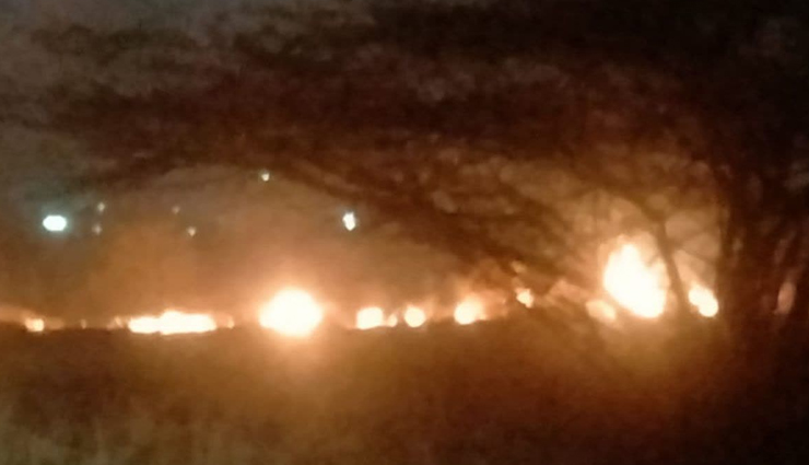 कोटा: मंडाना और कसार इलाके के वन क्षेत्र में लगी भीषण आग, 5 KM तक फैली, 6 दमकल और 2 जेसीबी की ली मदद