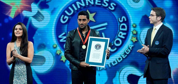 bollywood celebrities,guinness world record,celebrities holding world record,shahrukh khan,amitabh bacchan,abhishek bacchan,sonakshi sinha,katrina kaif,kumar sanu,asha bhosle