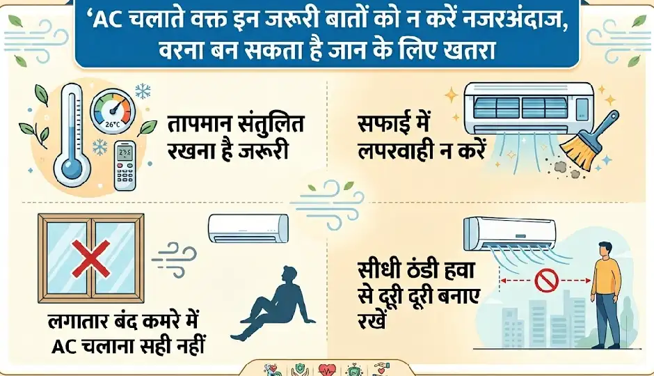 AC चलाते वक्त इन जरूरी बातों को न करें नजरअंदाज, वरना बन सकता है जान के लिए खतरा