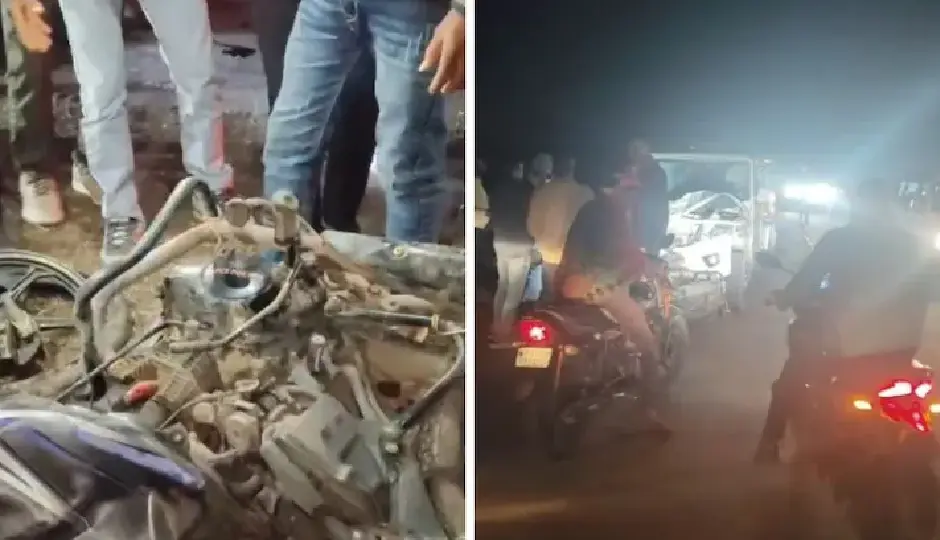 झालावाड़ में भीषण सड़क हादसा, बोलेरो और बाइक की टक्कर में 4 युवकों की मौत