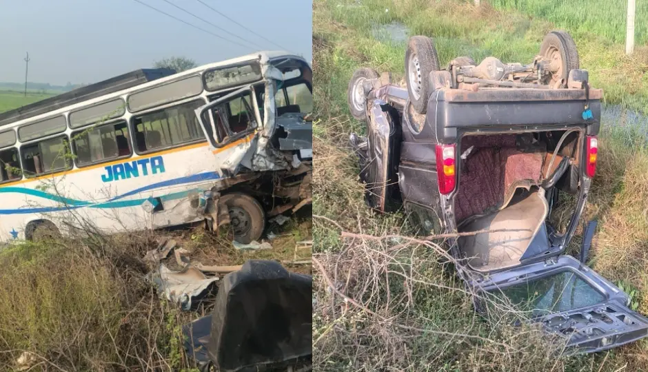 MP: भिंड में भीषण सड़क हादसा, बारात छोड़कर लौट रही बस ने कार को मारी टक्कर; चार की मौत, 7 घायल