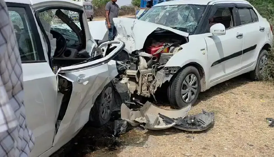 नागौर में जायल-तरनाऊ मार्ग पर गंभीर सड़क हादसा, कार टक्कर में 2 की मौत, कई घायल