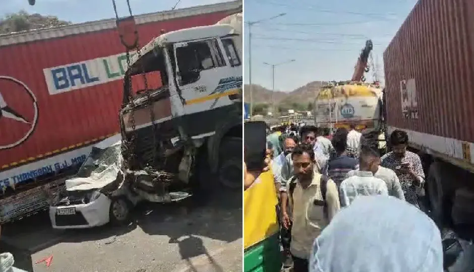 उदयपुर में खौफनाक सड़क हादसा! 12 वाहन आपस में भिड़े, 2 की मौत; कई लोग गंभीर घायल