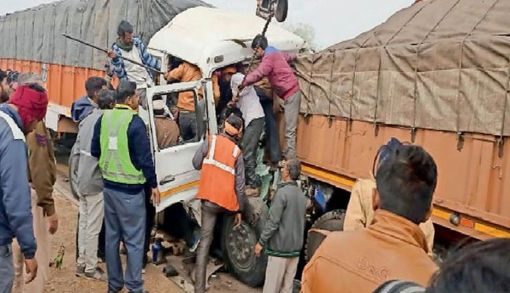 पाली : कोहरे का शिकार हुए 8 वाहन, भिड़े एक के बाद एक, 5 गंभीर घायल