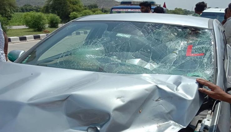 चित्तौड़गढ़ : सामने से आ रही कार से टकराई रॉन्ग साइड पर जा रही मोटरसाइकिल, दोनों बाइक सवार की मौत