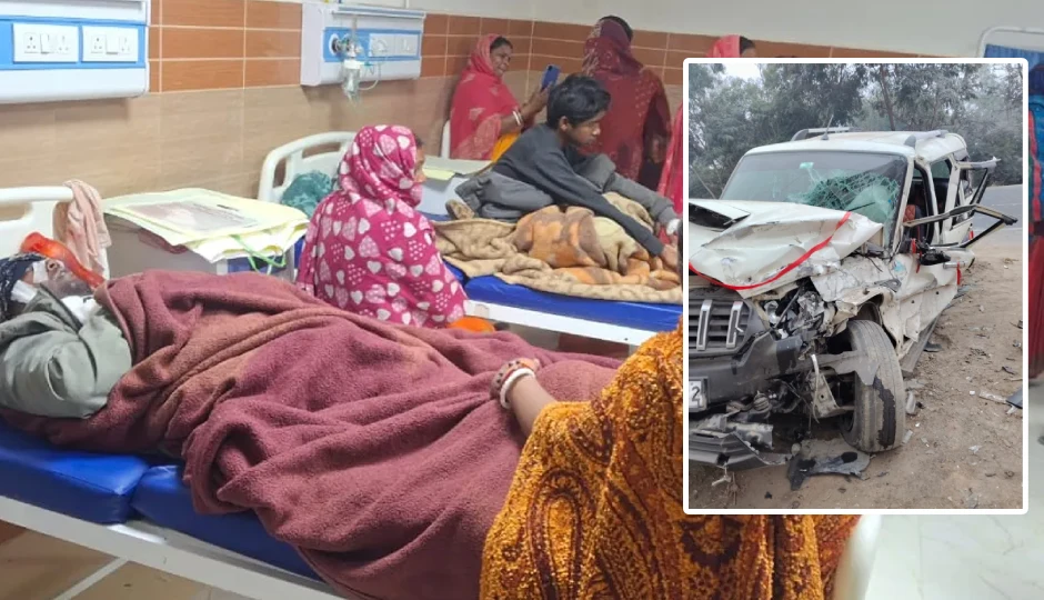 छपरा-गड़खा मार्ग पर खौफनाक सड़क हादसा, स्कार्पियो पलटी, दो की मौत, सात घायल