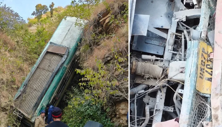 भिकियासैंण में भयंकर बस हादसा, रामपुर जा रही बस खाई में गिरी, 6 यात्रियों की मौत