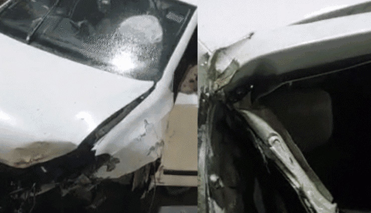 आगरा-फिरोजाबाद हाईवे पर जबरदस्त हादसा, डिवाइडर से टकराकर हवा में 3-4 राउंड घूमी कार  