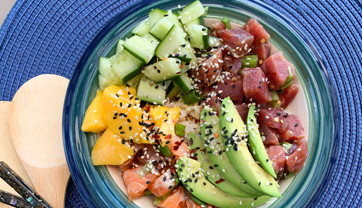 ahi tuna poke bowl,ahi tuna poke bowl recipe,hunger struck,food
