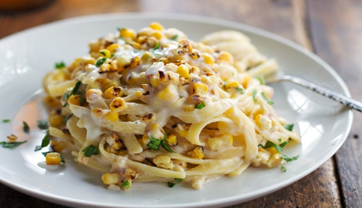 corn pepper fusilli alfredo recipes,alfredo pasta,easy recipes,hunger struck,food