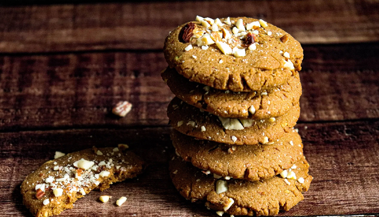 almond jaggery cookies,almond jaggery cookies recipe,tea time recipe,breakfast recipe,recipe