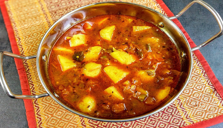 नवरात्रि व्रत के लिए इस तरह तैयार करें बिना लहसुन-प्याज वाली आलू टमाटर की सब्जी #Recipe 