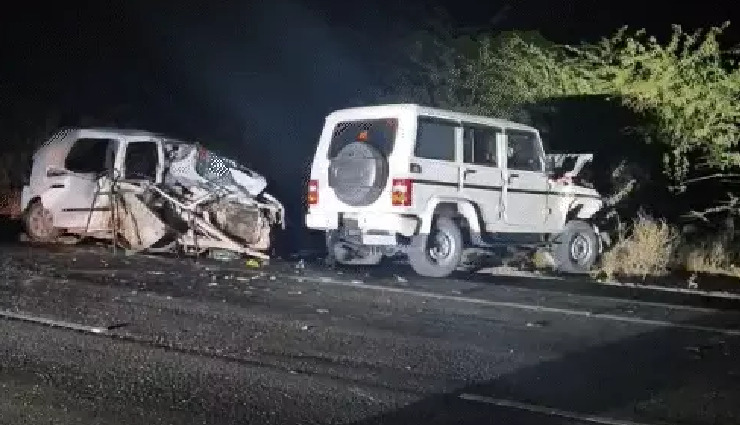 राजस्थान: कार-बोलेरो के बीच भीषण टक्कर, एक परिवार के 5 लोगों की मौत, 8 गंभीर घायल