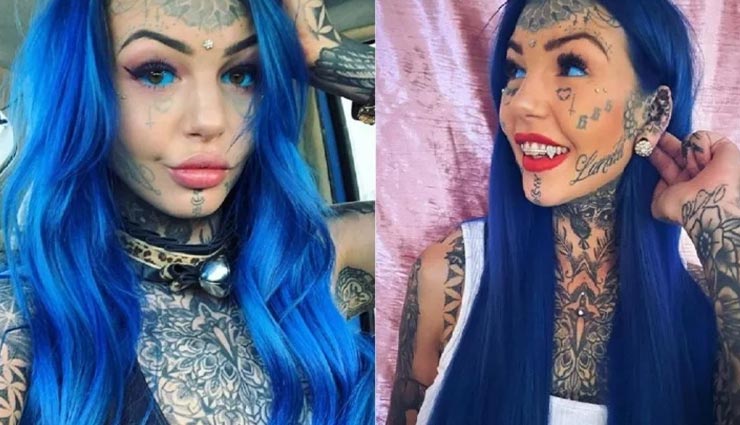 weird news,weird incident,dragon girl,blue tattoos on eyeballs,girl goes blind for three weeks,australia ,अनोखी खबर, अनोखा मामला, ड्रेगन गर्ल, आनोखों में नीला टैटू, टैटू की वजह से तीन सप्ताह के लिए अंधापन, ऑस्ट्रेलिया