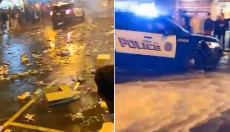 भारतीयों ने अमेरिका में मनाई ऐसी दीवाली, सड़क पर फैला कचरा तो पुलिस ने उठाया ये कदम, देखे वीडियो