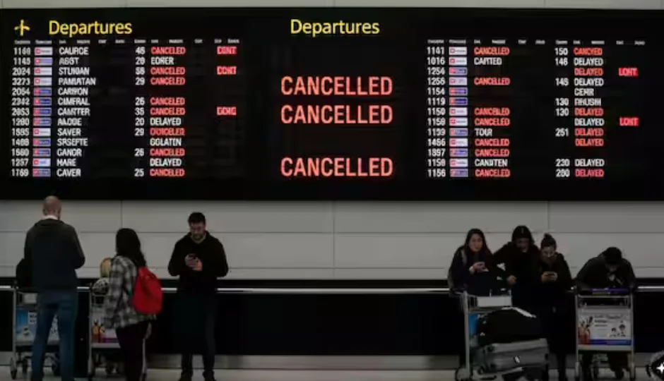 अमेरिका में मौसम की मार से हवाई यातायात चरमराया, 1100 से ज्यादा फ्लाइट्स रद्द, करीब 4000 उड़ानें देरी से चलीं