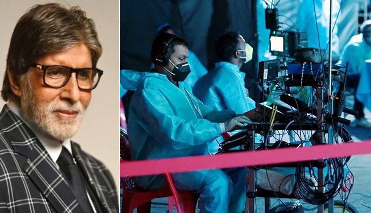 Amitabh Bachchan begins shooting for KBC amidst 'a sea of blue PPE' 