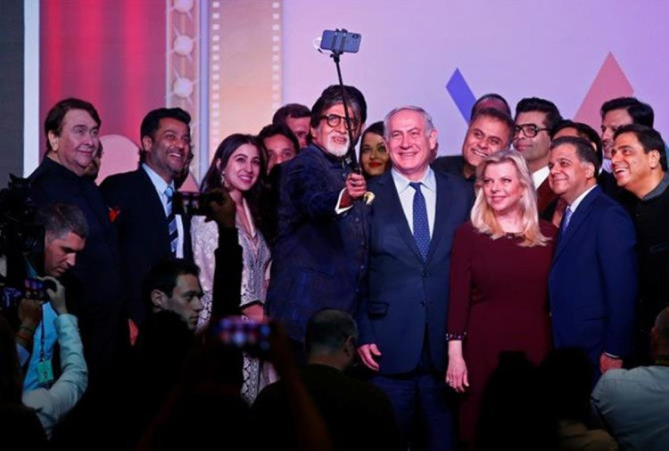 benjamin netanyahu,amitabh bachchan,israel pm,bollywood,entertainment