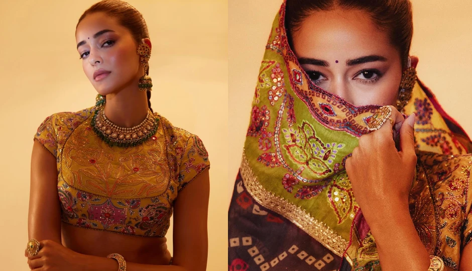 ananya pandey mehendi look,ananya pandey lehenga choli,ananya pandey traditional outfit,ananya pandey ethnic look,ananya pandey wedding style,ananya pandey fashion inspiration,bollywood mehendi outfit,celebrity wedding fashion,traditional indian wear,ananya pandey instagram photos