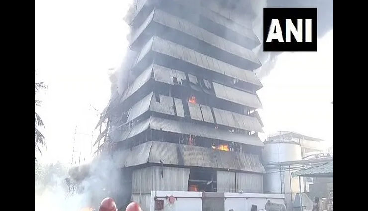 Fire breaks out at Srichakra Oil Mill in East Godavari district in Andhra Pradesh