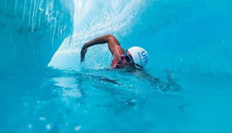 lewis pugh,antarctic,weird news