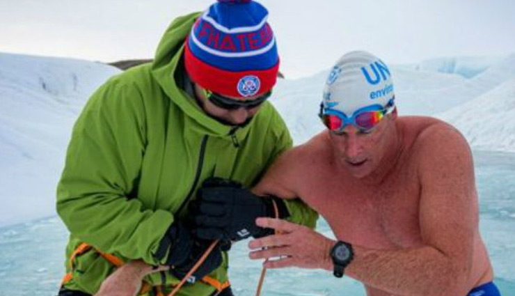 lewis pugh,antarctic,weird news