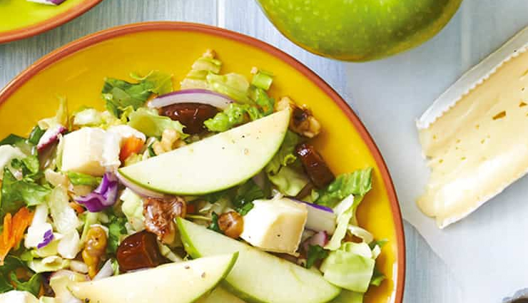 apple and walnut salad,salad recipe,healthy salad,breakfast recipe