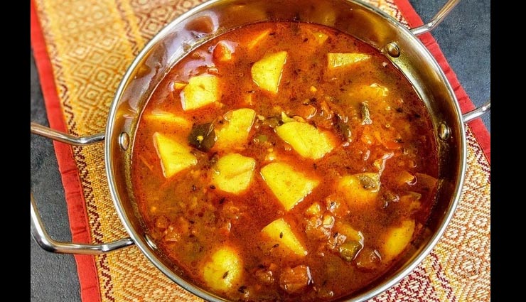 navratri 2019,apple tamatar ki sabzi,fasting recipe,apple recipe