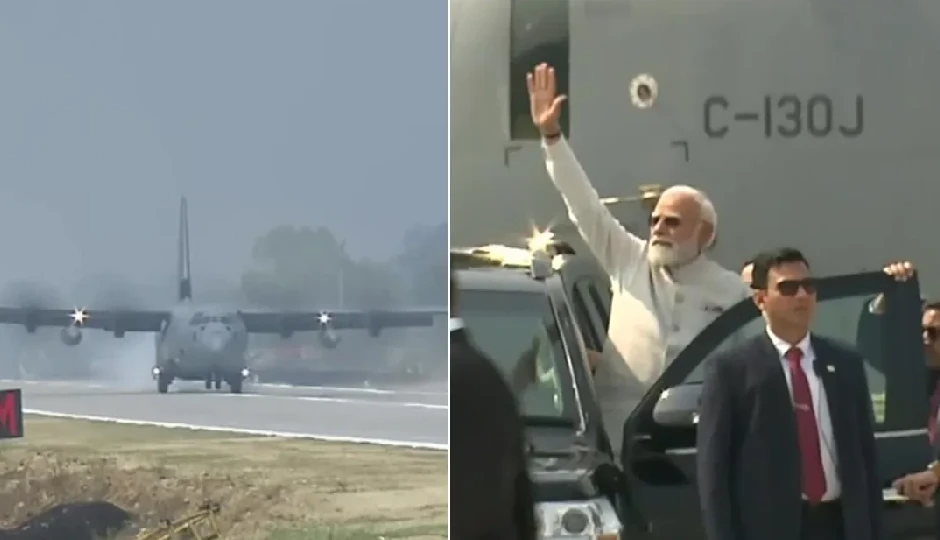 डिब्रूगढ़ में हाईवे पर उतरा हरक्यूलस, पीएम मोदी ने इमरजेंसी लैंडिंग सुविधा का किया उद्घाटन; चीन सीमा के करीब फाइटर जेट्स का प्रदर्शन