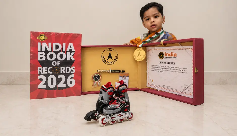 राजस्थान: महज 2 साल 10 महीने की उम्र में अतिक्ष लखोटिया ने रचा इतिहास, इनलाइन स्केटिंग में 520 मीटर पूरा कर बनाया रिकॉर्ड