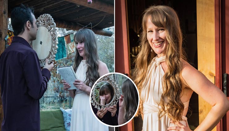 अनोखी शादी जिसमें महिला ने खुद को ही पहनाई अंगूठी, किया 1 लाख रुपए का खर्चा