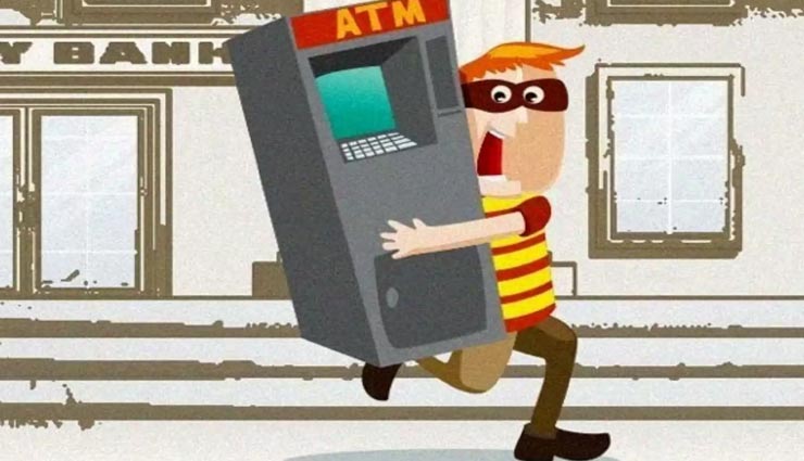 उदयपुर : बदमाशों का साहस, उखाड़कर ही ले गए 5 लाख से भरा एटीएम