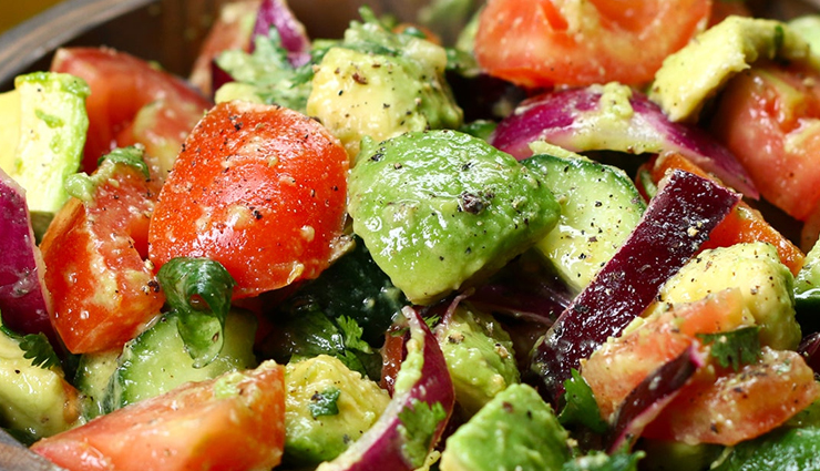 Recipe- Refreshing and Flavorful Avocado Cucumber Tomato Salad