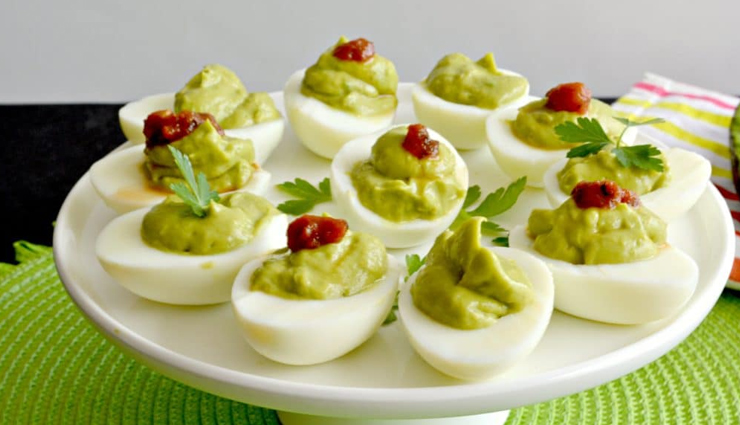 avocado deviled eggs,hunger struck,food,easy recipe,food