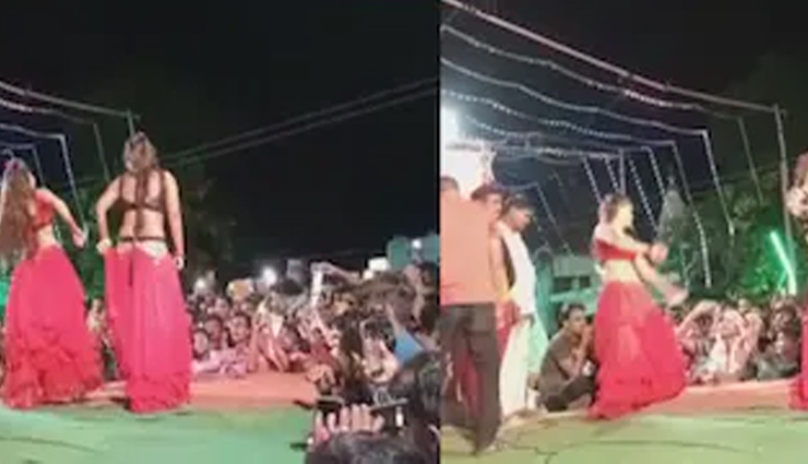 जन्माष्टमी पर पूजा स्थल पर बार-बालाओं ने भोजपुरी गानों पर लगाए ठुमके, वीडियो हुए वायरल 