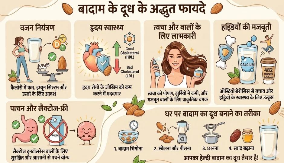 डेयरी एलर्जी? डाइट में शामिल करें बादाम का दूध, जानें घर पर बनाने का आसान तरीका