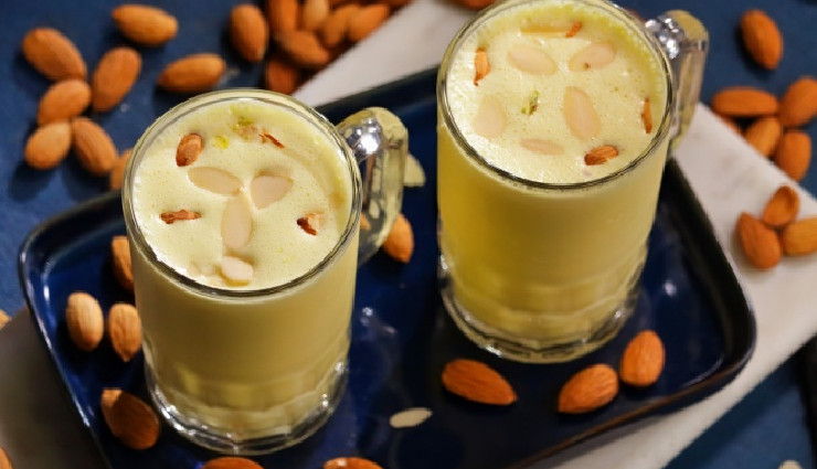 badam milk recipe,how to make badam milk,almond milk indian style,traditional badam milk recipe,healthy almond drink,badam milk with saffron,creamy badam milk,turmeric almond milk,vegan badam milk recipe,easy almond milk recipe