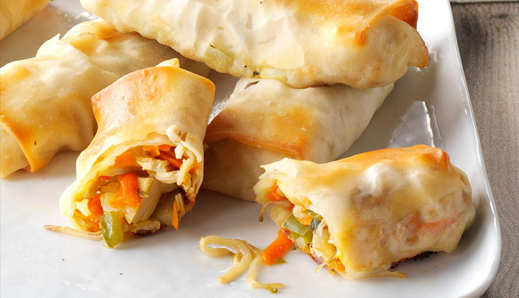 Recipe - Low in Fat Baked Egg Rolls
