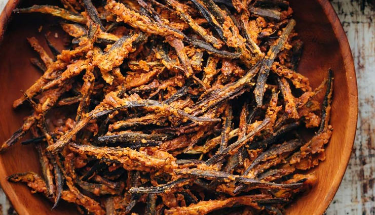 baked kurkuri bhindi,bhindi recipe,baked bhindi recipe,main course recipe