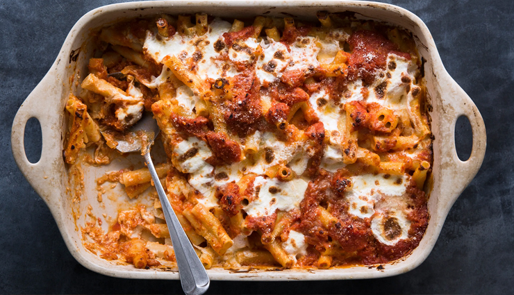 vegetables and cheese baked pasta,hunger struck,food,easy recipe